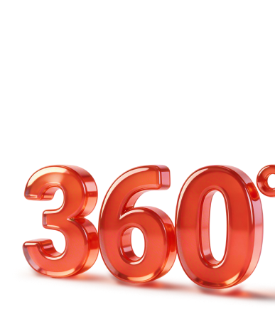 3D-иллюстрация с числом 360
